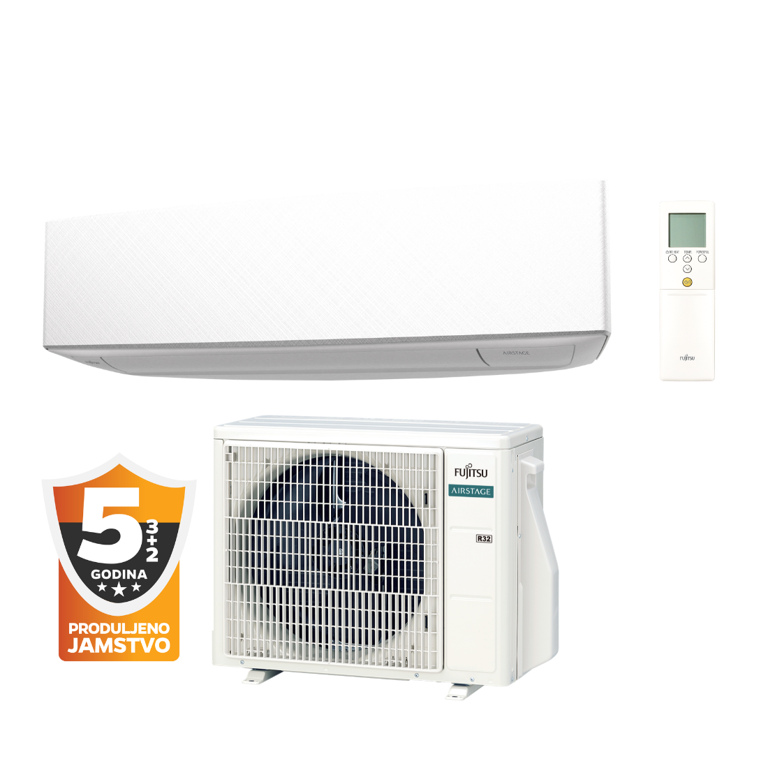 Fujitsu Design Inverter 3.4 kW - bijela - ASEG12KETF/AOEG12KETA
