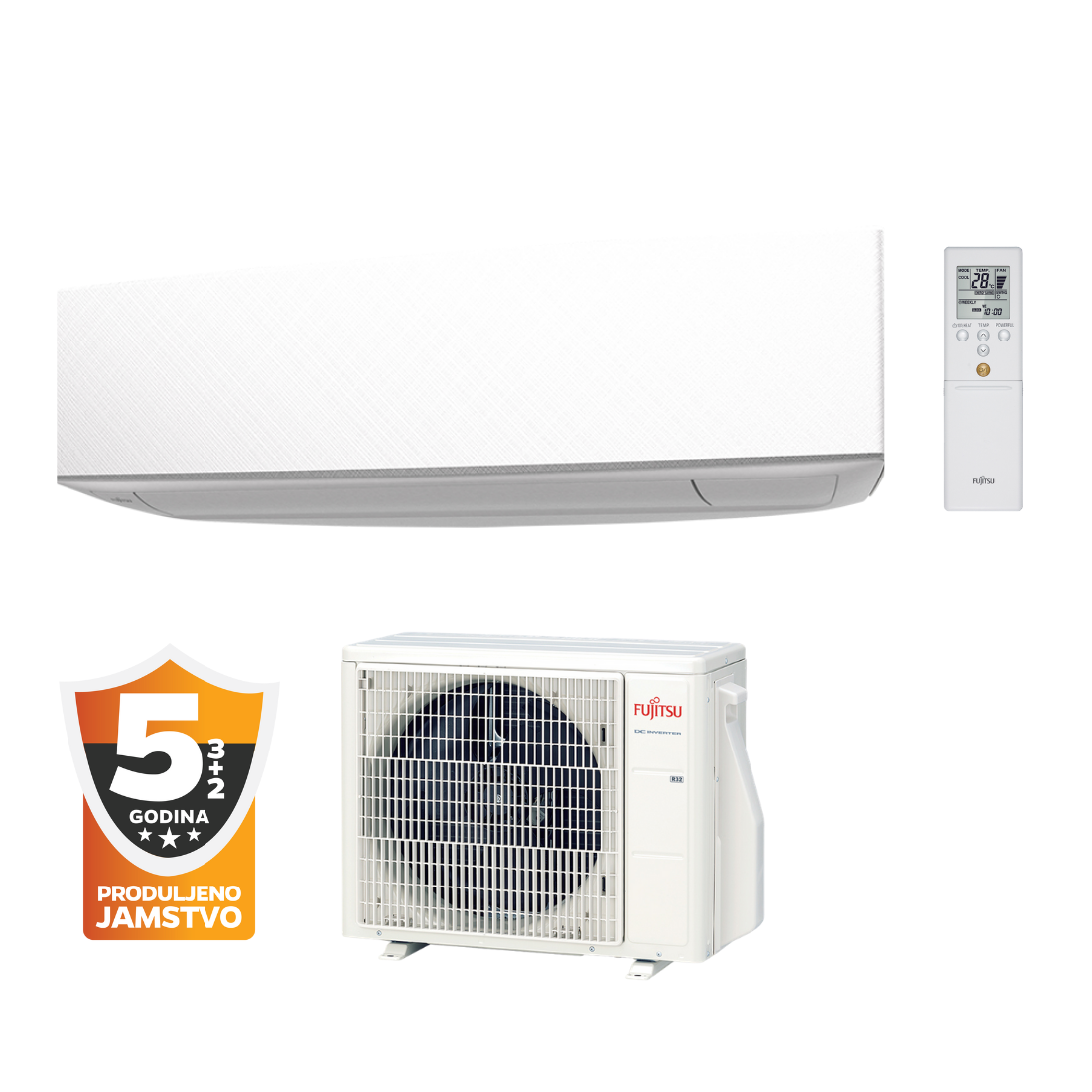 Fujitsu Design Inverter 3.4 kW - bijela - ASYG12KETE/AOYG12KETA
