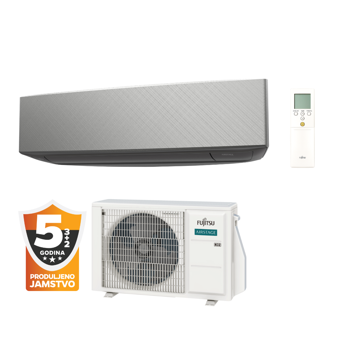 Fujitsu Design Inverter 4.2 kW - crna- ASEG14KETF/BAOEG14KETA